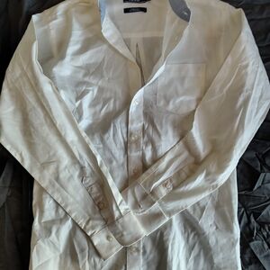 Izod White Stretch Button-Up Shirt
